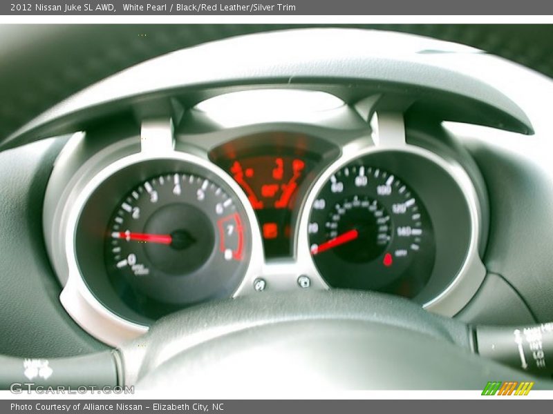 White Pearl / Black/Red Leather/Silver Trim 2012 Nissan Juke SL AWD
