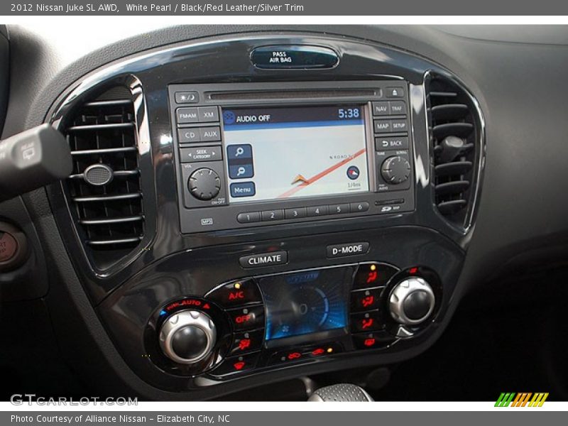 White Pearl / Black/Red Leather/Silver Trim 2012 Nissan Juke SL AWD