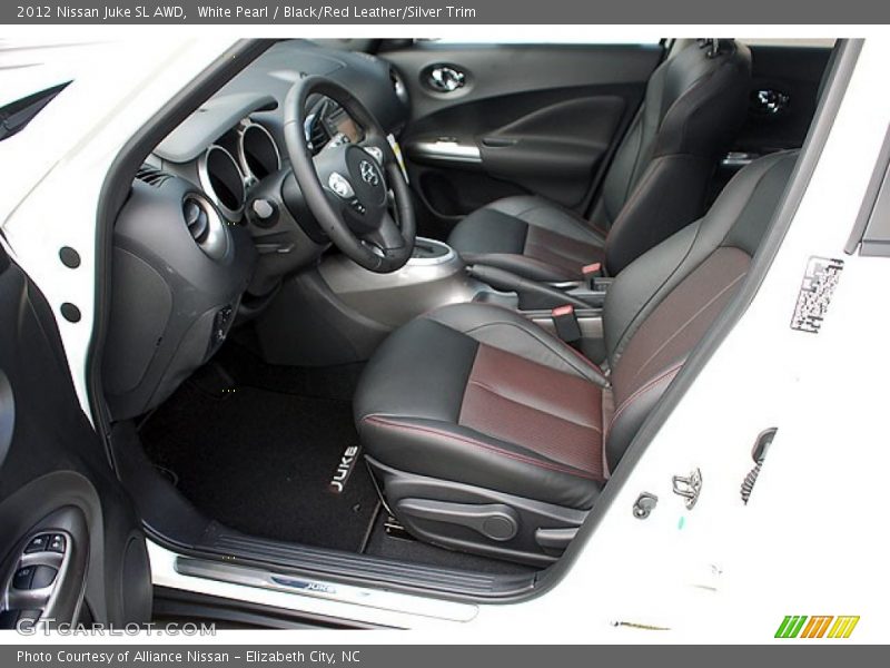 White Pearl / Black/Red Leather/Silver Trim 2012 Nissan Juke SL AWD