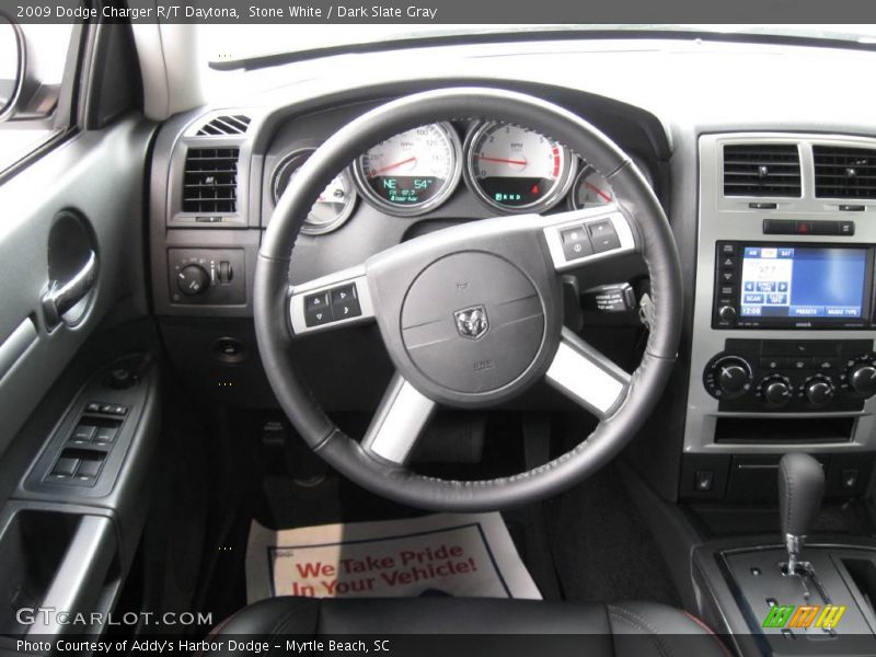 Stone White / Dark Slate Gray 2009 Dodge Charger R/T Daytona