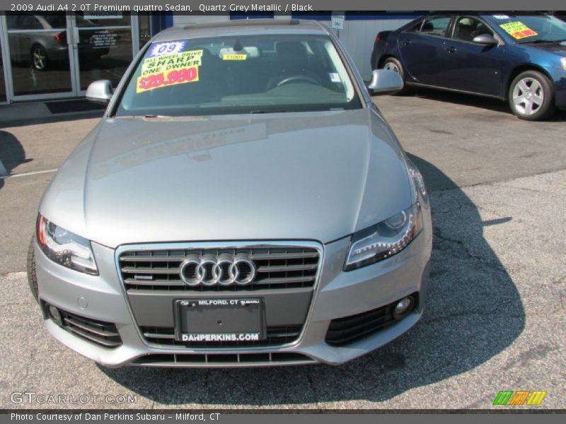 Quartz Grey Metallic / Black 2009 Audi A4 2.0T Premium quattro Sedan