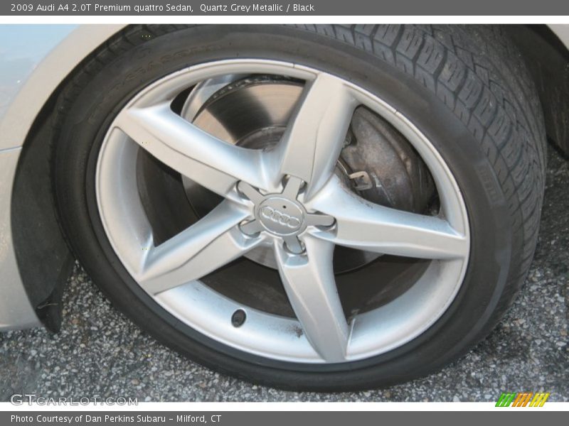 Quartz Grey Metallic / Black 2009 Audi A4 2.0T Premium quattro Sedan