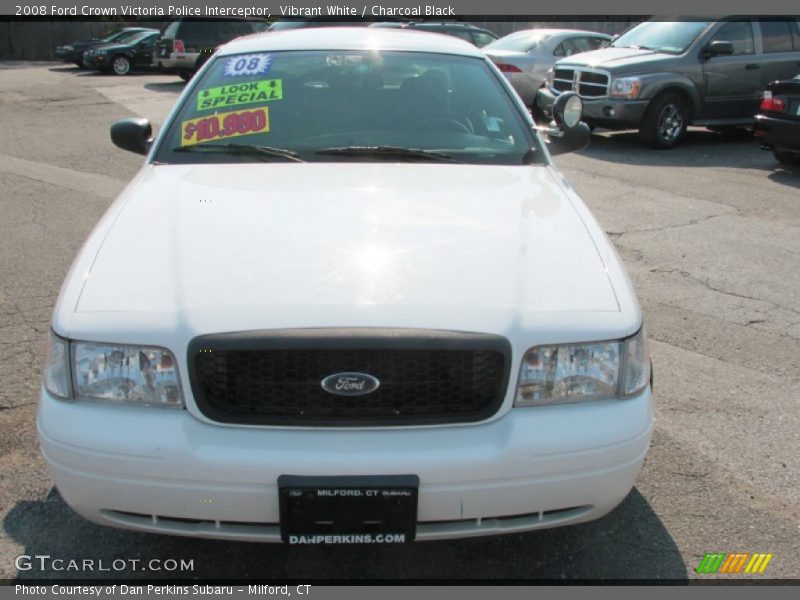 Vibrant White / Charcoal Black 2008 Ford Crown Victoria Police Interceptor