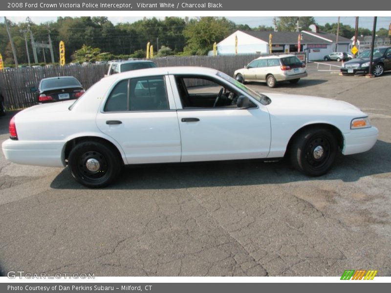Vibrant White / Charcoal Black 2008 Ford Crown Victoria Police Interceptor