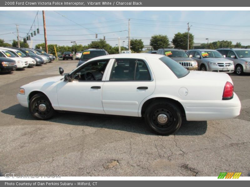 Vibrant White / Charcoal Black 2008 Ford Crown Victoria Police Interceptor