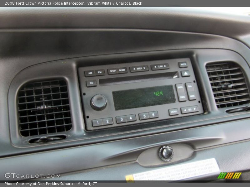 Vibrant White / Charcoal Black 2008 Ford Crown Victoria Police Interceptor