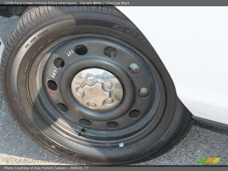 Vibrant White / Charcoal Black 2008 Ford Crown Victoria Police Interceptor