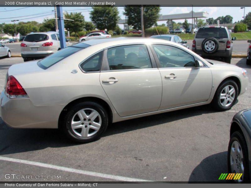 Gold Mist Metallic / Neutral Beige 2008 Chevrolet Impala LS