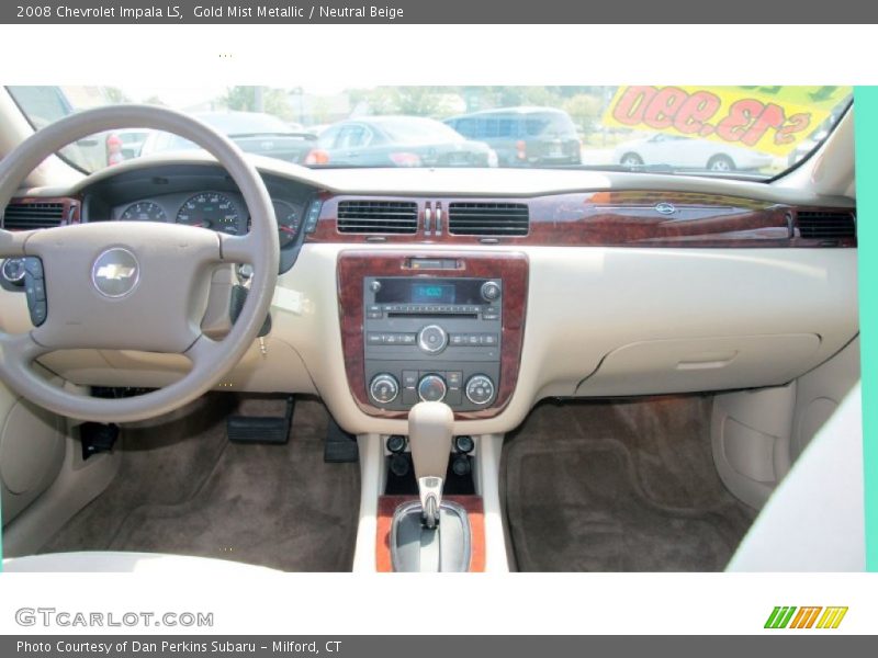 Gold Mist Metallic / Neutral Beige 2008 Chevrolet Impala LS