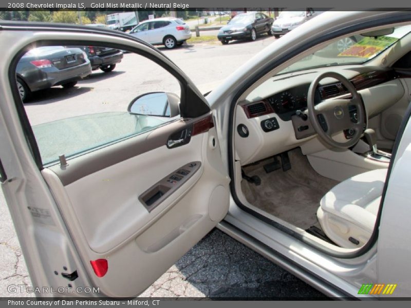 Gold Mist Metallic / Neutral Beige 2008 Chevrolet Impala LS