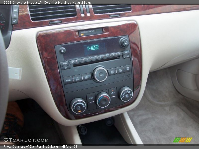 Gold Mist Metallic / Neutral Beige 2008 Chevrolet Impala LS
