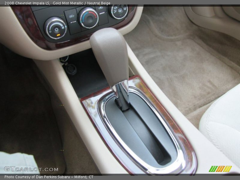 Gold Mist Metallic / Neutral Beige 2008 Chevrolet Impala LS