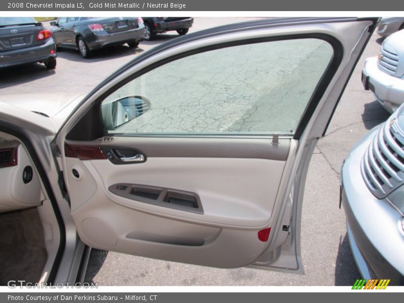 Gold Mist Metallic / Neutral Beige 2008 Chevrolet Impala LS