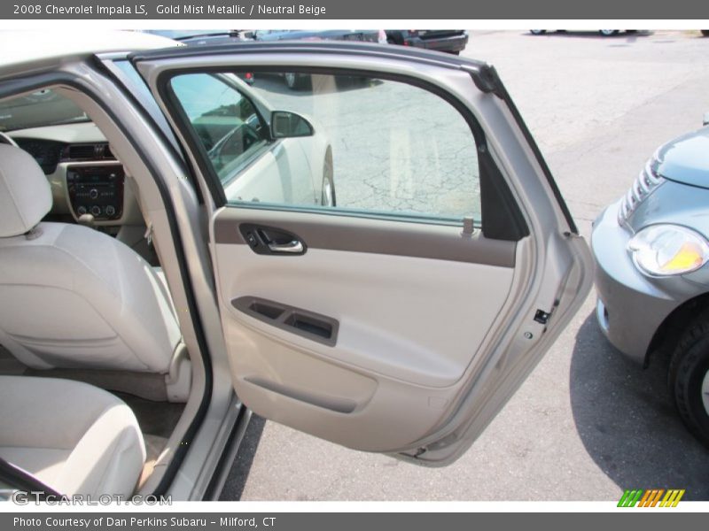 Gold Mist Metallic / Neutral Beige 2008 Chevrolet Impala LS