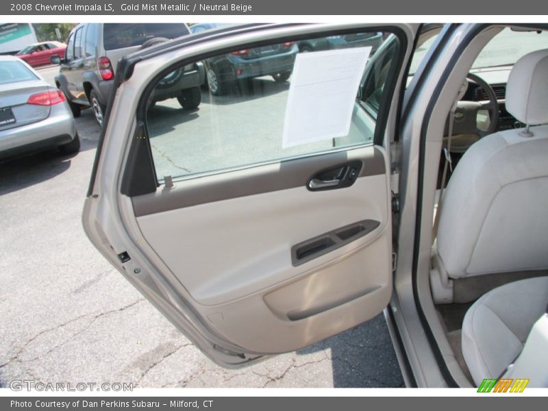 Gold Mist Metallic / Neutral Beige 2008 Chevrolet Impala LS