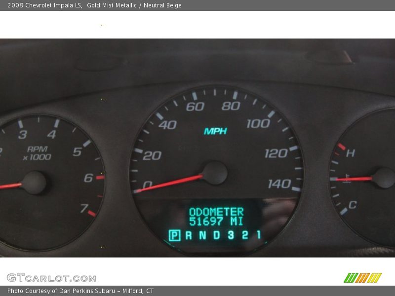 Gold Mist Metallic / Neutral Beige 2008 Chevrolet Impala LS