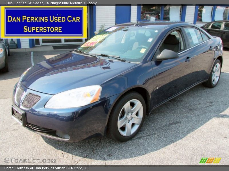 Midnight Blue Metallic / Ebony 2009 Pontiac G6 Sedan