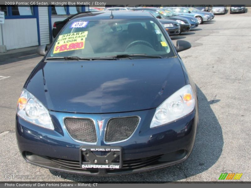 Midnight Blue Metallic / Ebony 2009 Pontiac G6 Sedan