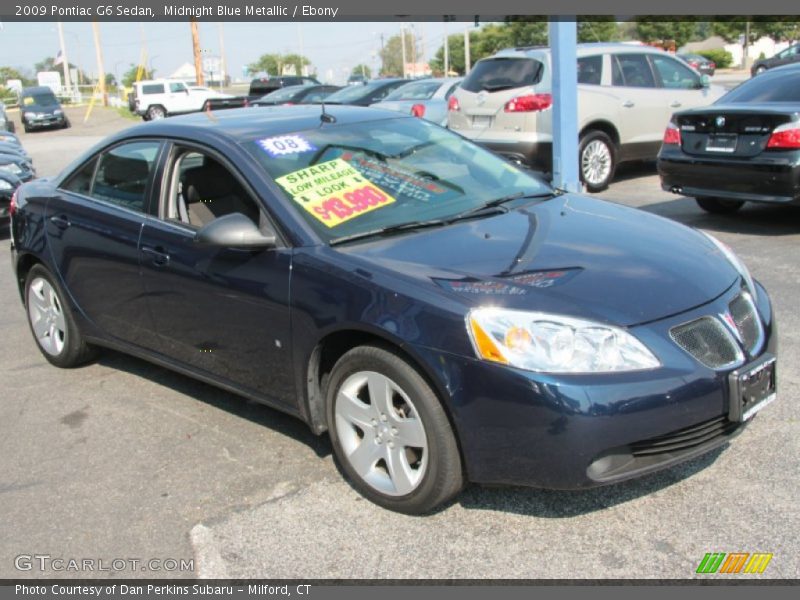 Midnight Blue Metallic / Ebony 2009 Pontiac G6 Sedan