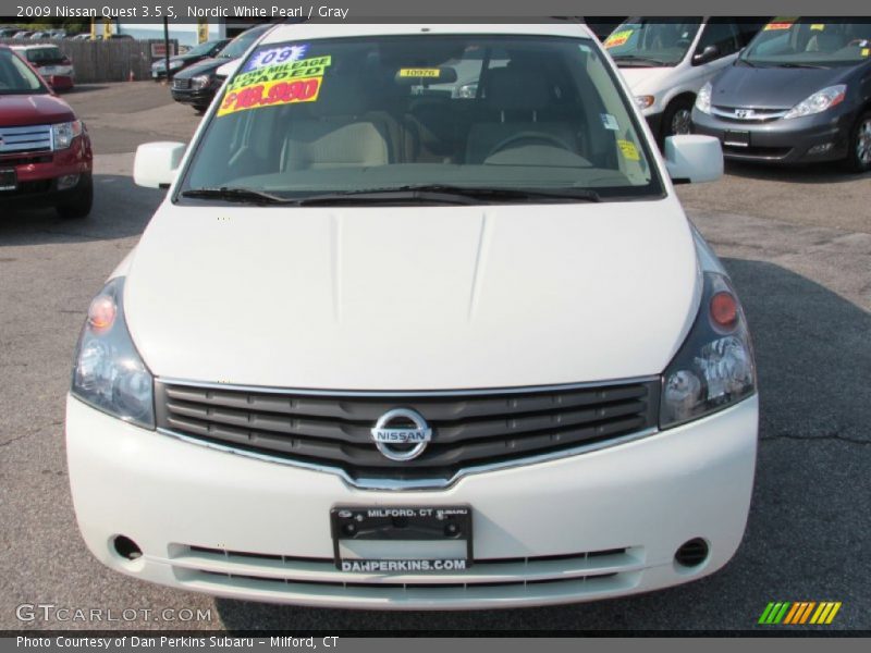 Nordic White Pearl / Gray 2009 Nissan Quest 3.5 S