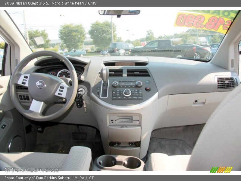 Nordic White Pearl / Gray 2009 Nissan Quest 3.5 S