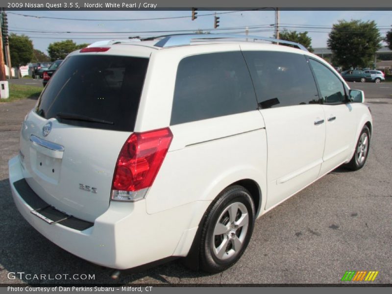 Nordic White Pearl / Gray 2009 Nissan Quest 3.5 S