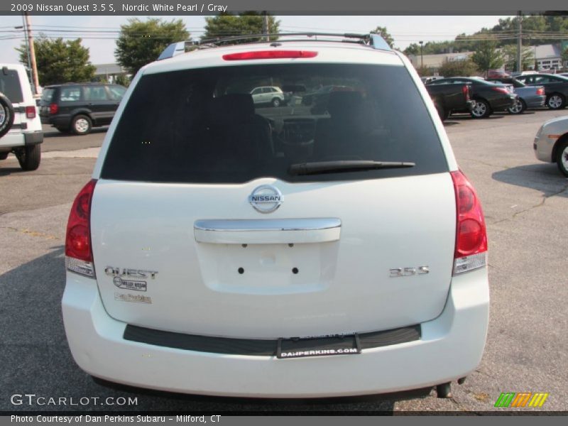Nordic White Pearl / Gray 2009 Nissan Quest 3.5 S