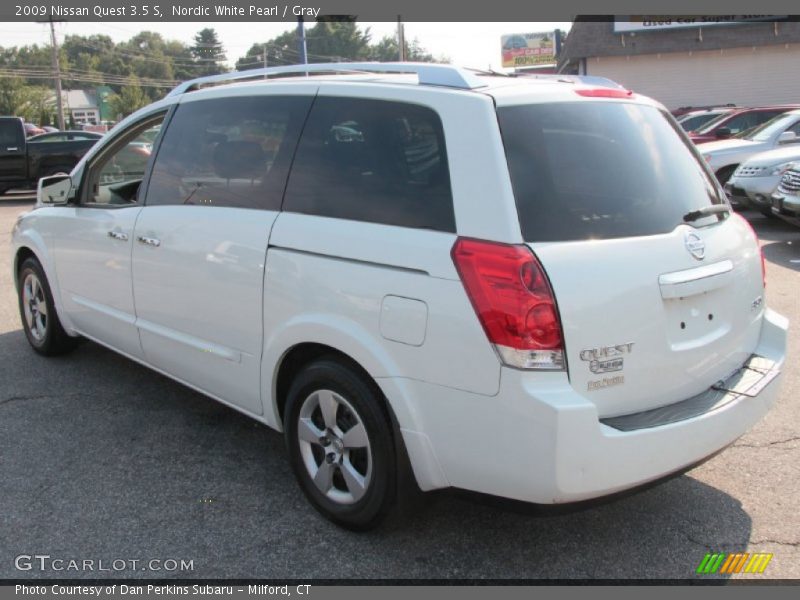 Nordic White Pearl / Gray 2009 Nissan Quest 3.5 S