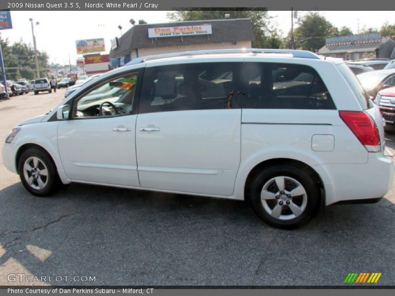 Nordic White Pearl / Gray 2009 Nissan Quest 3.5 S