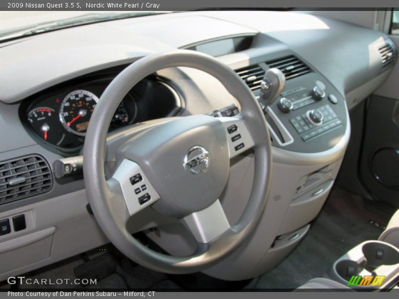 Nordic White Pearl / Gray 2009 Nissan Quest 3.5 S