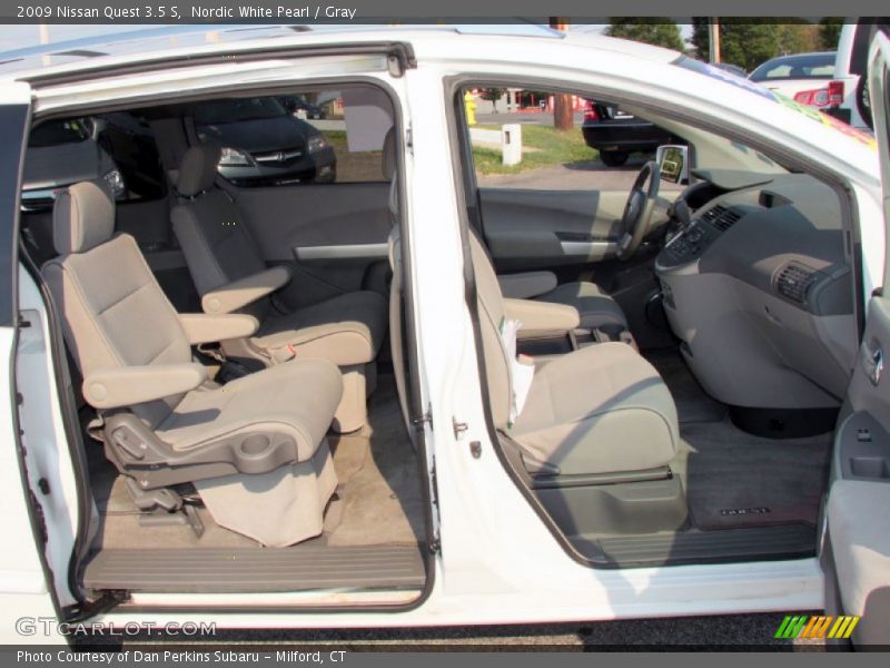 Nordic White Pearl / Gray 2009 Nissan Quest 3.5 S
