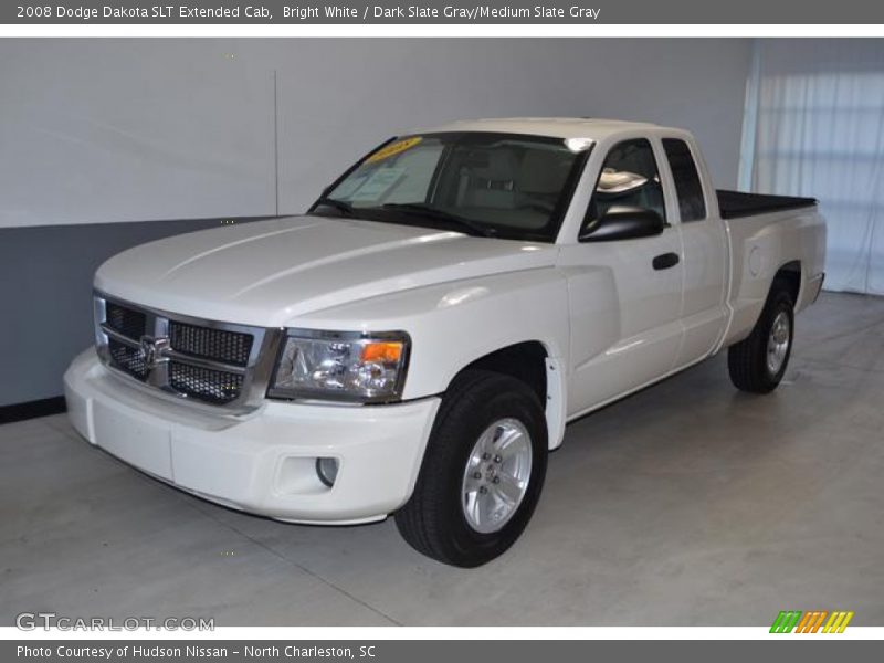 Bright White / Dark Slate Gray/Medium Slate Gray 2008 Dodge Dakota SLT Extended Cab