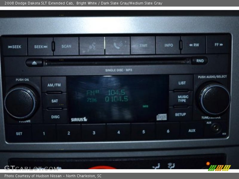 Bright White / Dark Slate Gray/Medium Slate Gray 2008 Dodge Dakota SLT Extended Cab