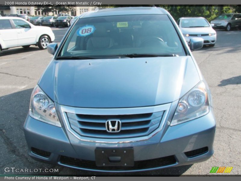 Ocean Mist Metallic / Gray 2008 Honda Odyssey EX-L