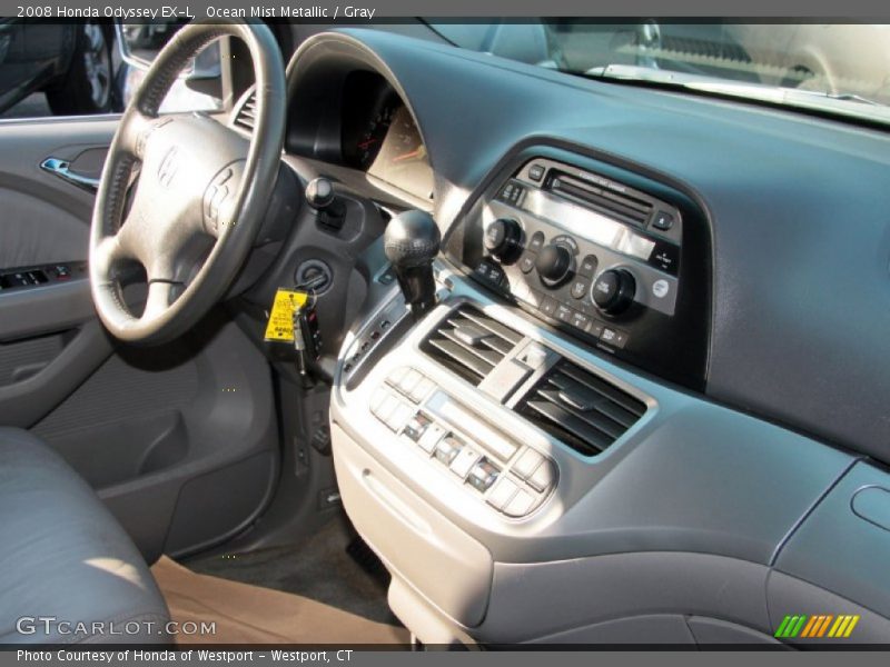 Ocean Mist Metallic / Gray 2008 Honda Odyssey EX-L