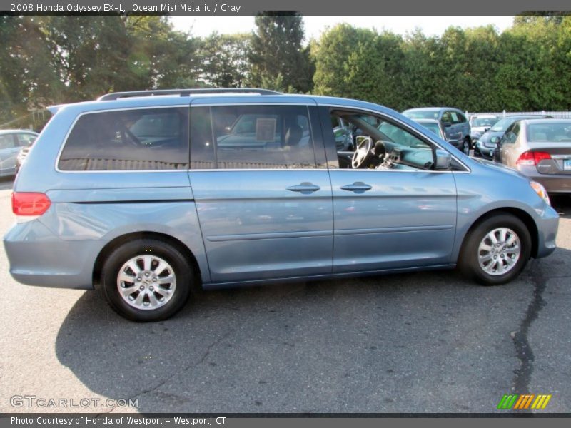 Ocean Mist Metallic / Gray 2008 Honda Odyssey EX-L