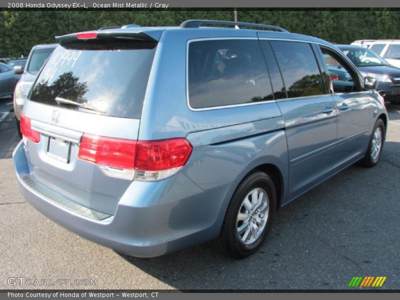 Ocean Mist Metallic / Gray 2008 Honda Odyssey EX-L