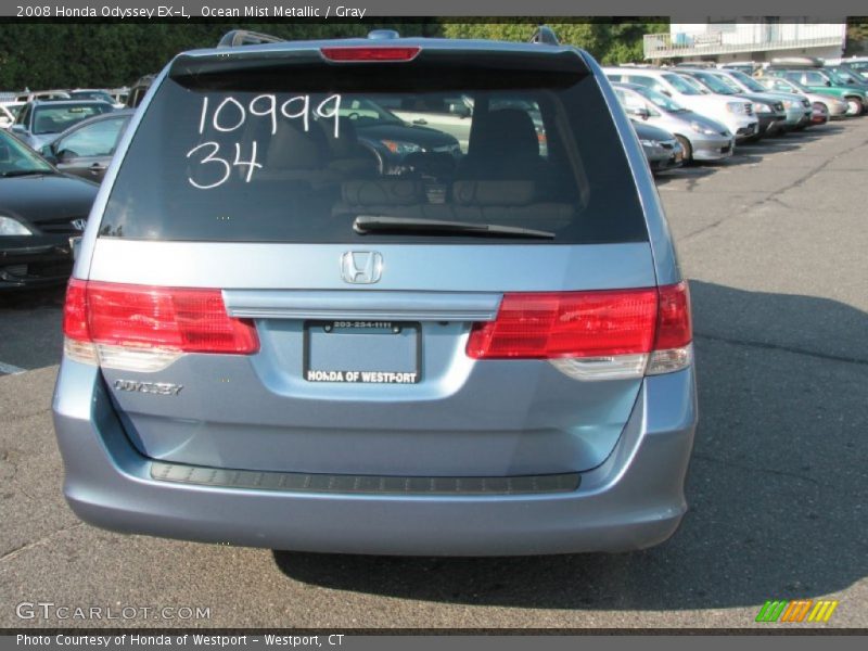 Ocean Mist Metallic / Gray 2008 Honda Odyssey EX-L
