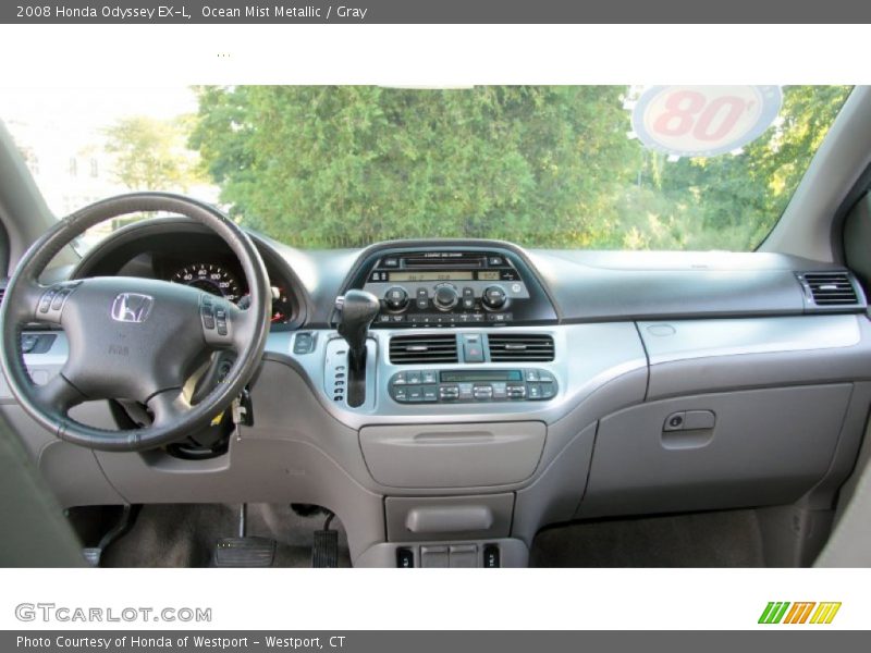 Ocean Mist Metallic / Gray 2008 Honda Odyssey EX-L