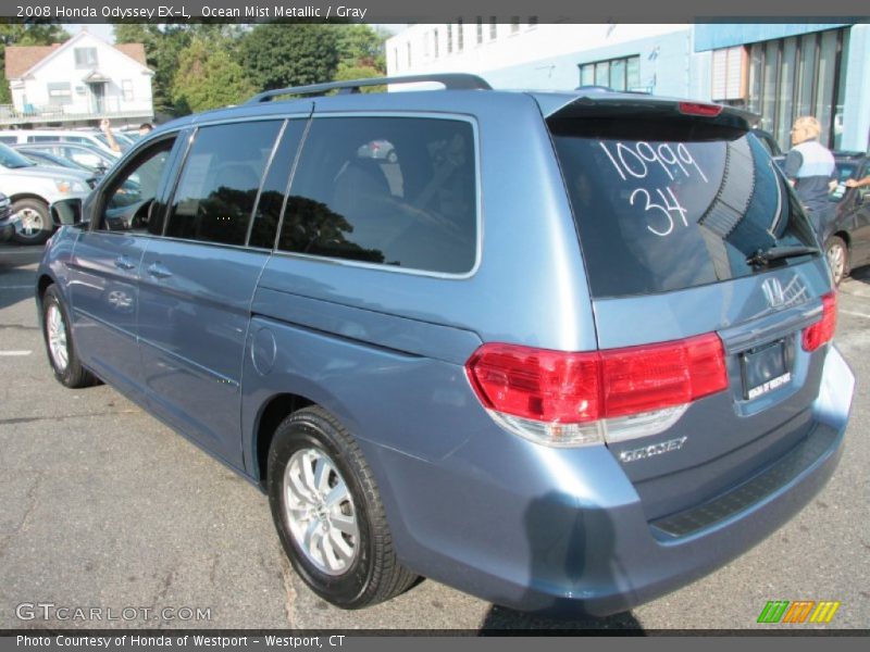 Ocean Mist Metallic / Gray 2008 Honda Odyssey EX-L