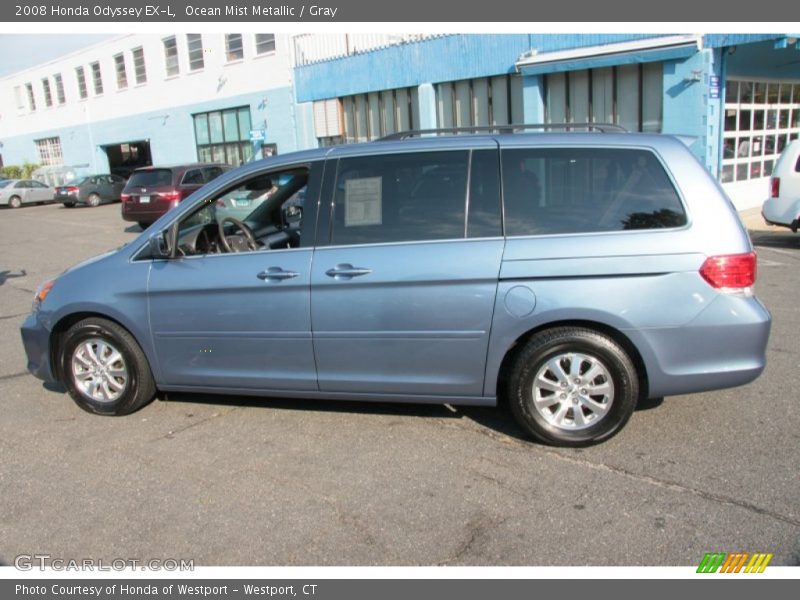 Ocean Mist Metallic / Gray 2008 Honda Odyssey EX-L