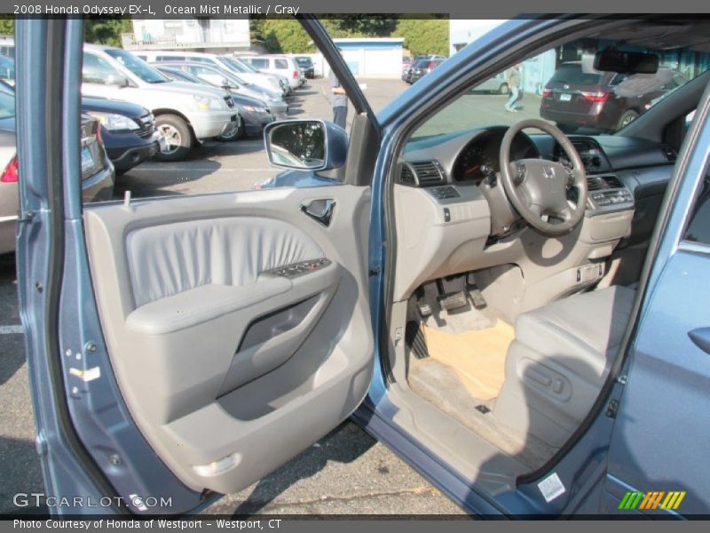 Ocean Mist Metallic / Gray 2008 Honda Odyssey EX-L