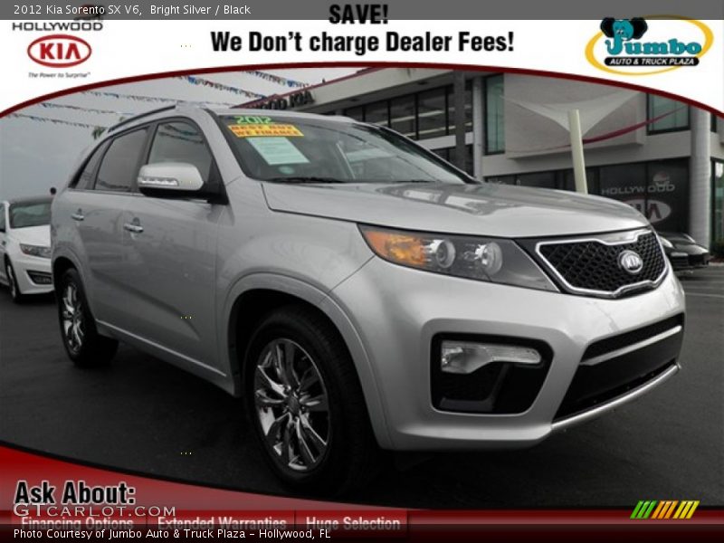 Bright Silver / Black 2012 Kia Sorento SX V6