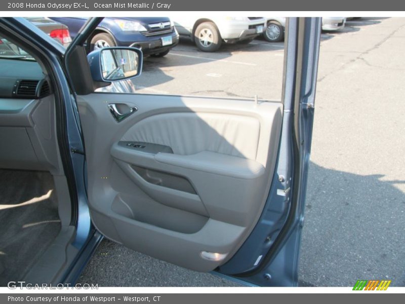 Ocean Mist Metallic / Gray 2008 Honda Odyssey EX-L