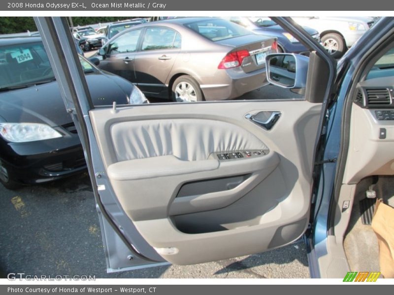 Ocean Mist Metallic / Gray 2008 Honda Odyssey EX-L