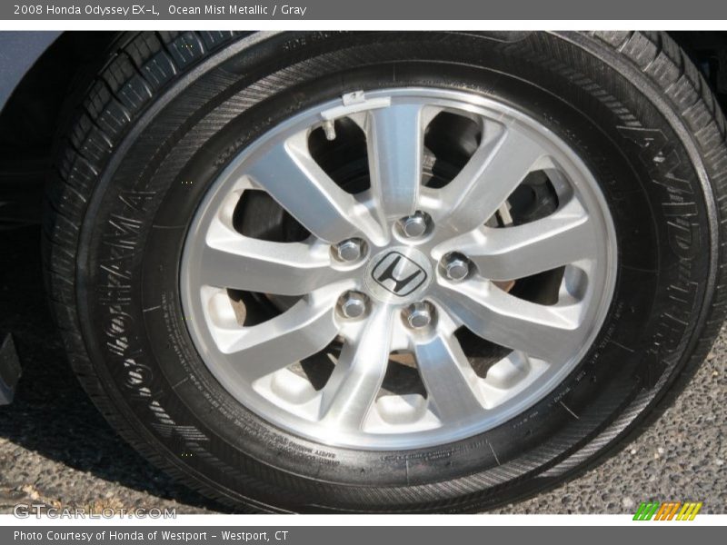 Ocean Mist Metallic / Gray 2008 Honda Odyssey EX-L