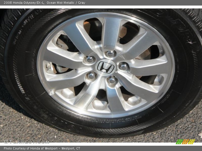 Ocean Mist Metallic / Gray 2008 Honda Odyssey EX-L