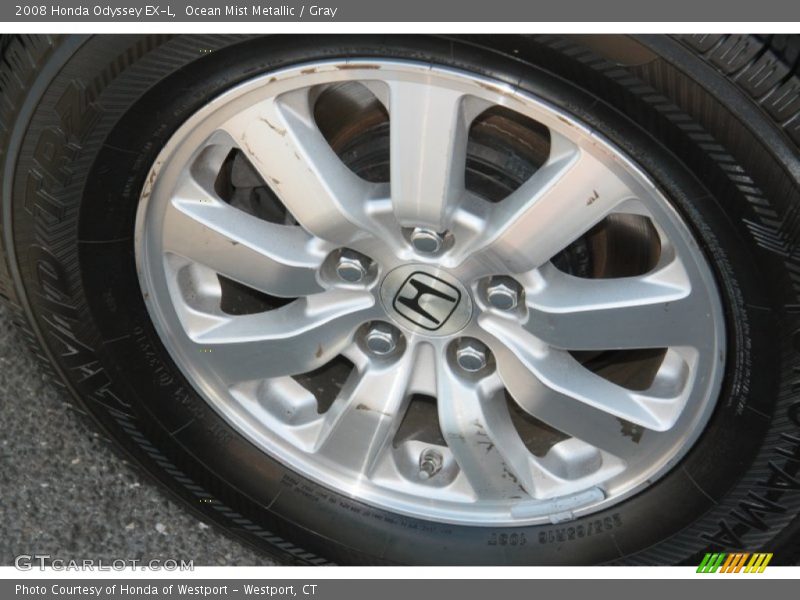 Ocean Mist Metallic / Gray 2008 Honda Odyssey EX-L