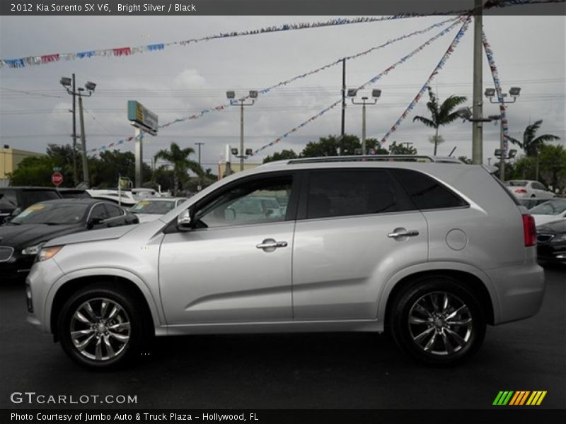 Bright Silver / Black 2012 Kia Sorento SX V6
