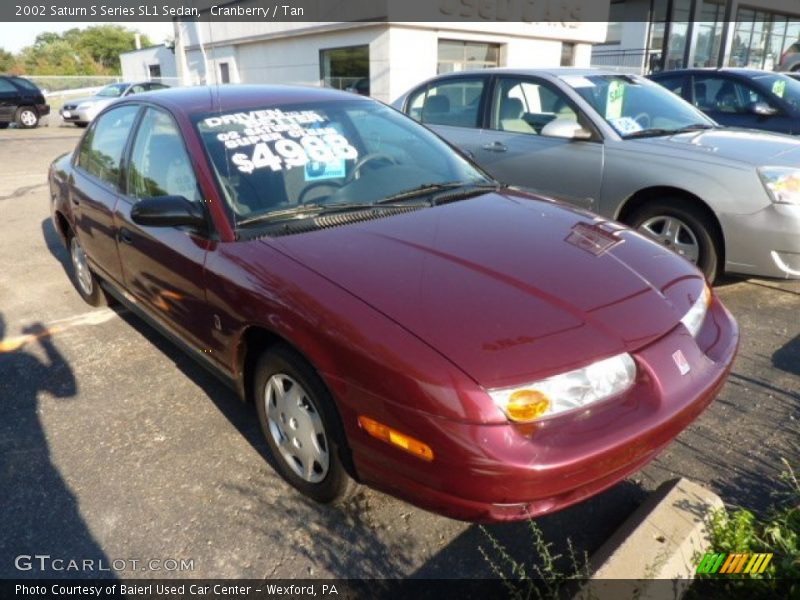 Cranberry / Tan 2002 Saturn S Series SL1 Sedan